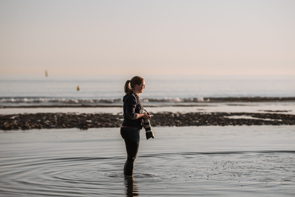 Coralie Duda Fotografie Tierfotografin am Strand von Renesse im Wasser